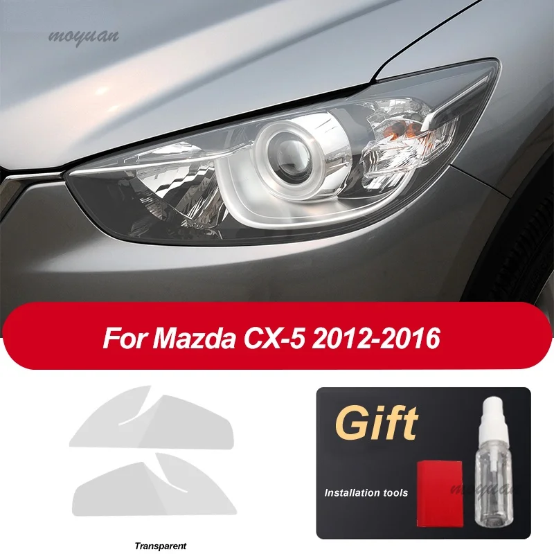 

Аксессуары для Mazda CX5 Ke KF 2012 в подарок, Защитная Наклейка для автомобильной фары, Прозрачная черная наклейка из ТПУ