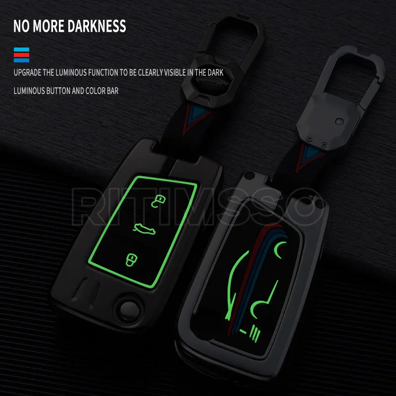 Чехол для автомобильного ключа из цинкового сплава чехол с полным покрытием VW