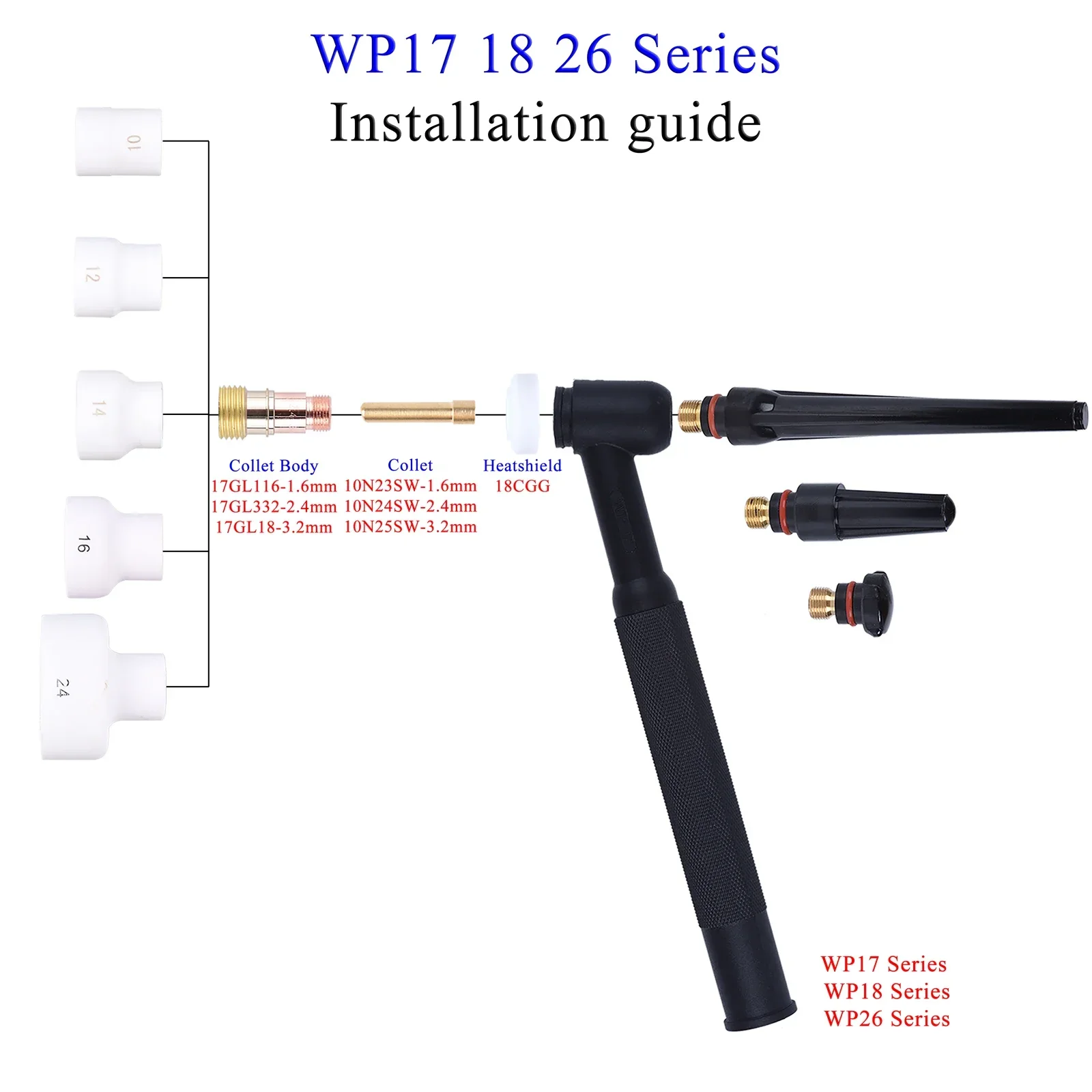 4 шт. набор керамических горелок WP17 18 26