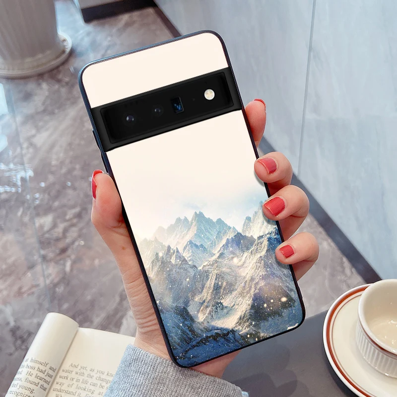 Футляр с рисунком пейзажа, ручной работы, для Google Pixel 6 Pro Soft 4A 5A 5G Back Cover 3A XL 3 4 5 Fundas.