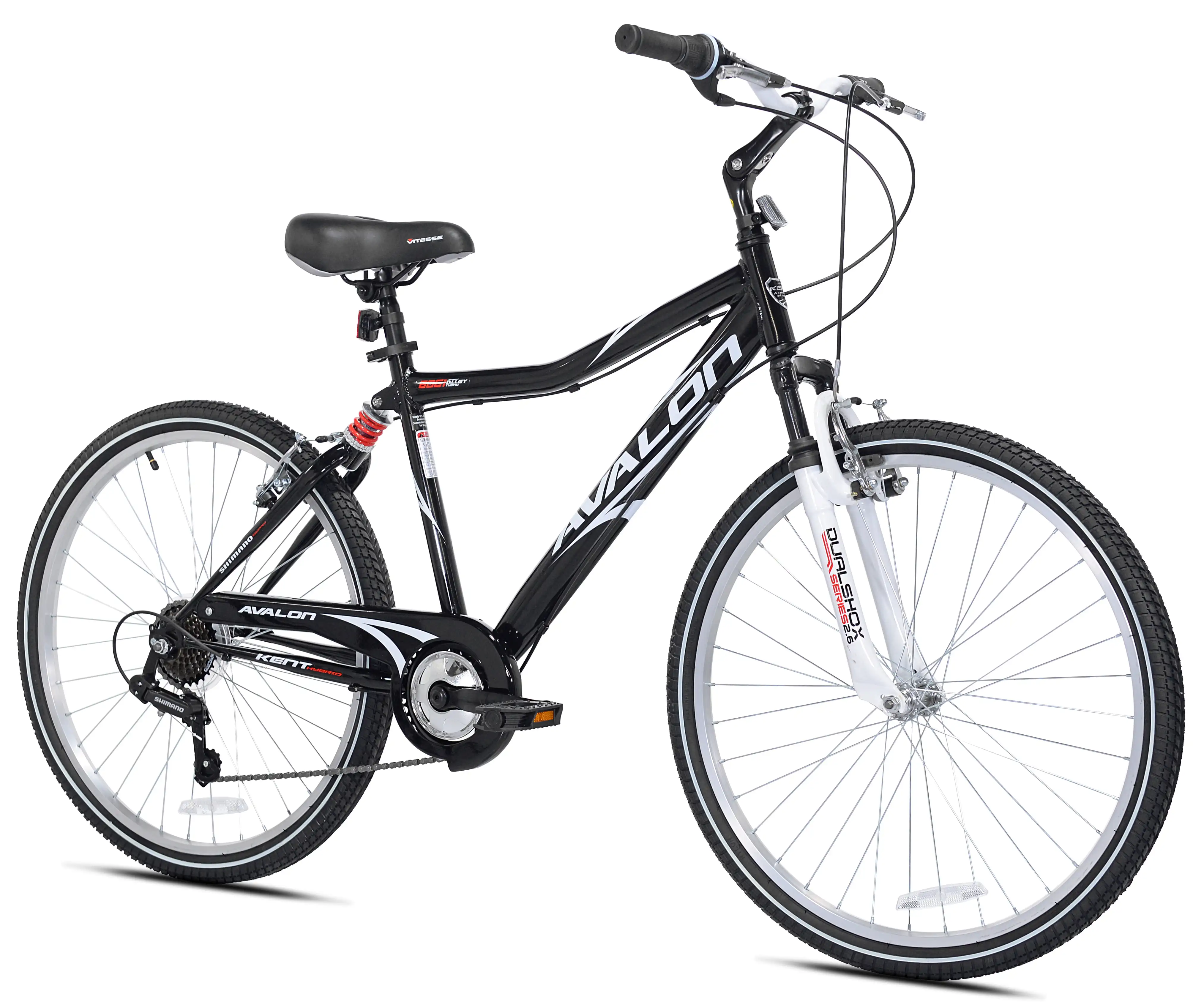 

Kent 26 In. Avalon Comfort Men's Bike with Full Suspension, Black