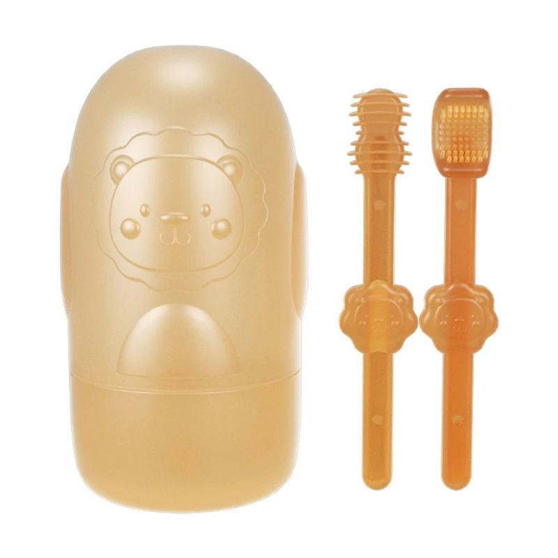 

Baby Massaging Toothbrush Silicone Toothbrush Baby Tongue Brush for 0-18 Months