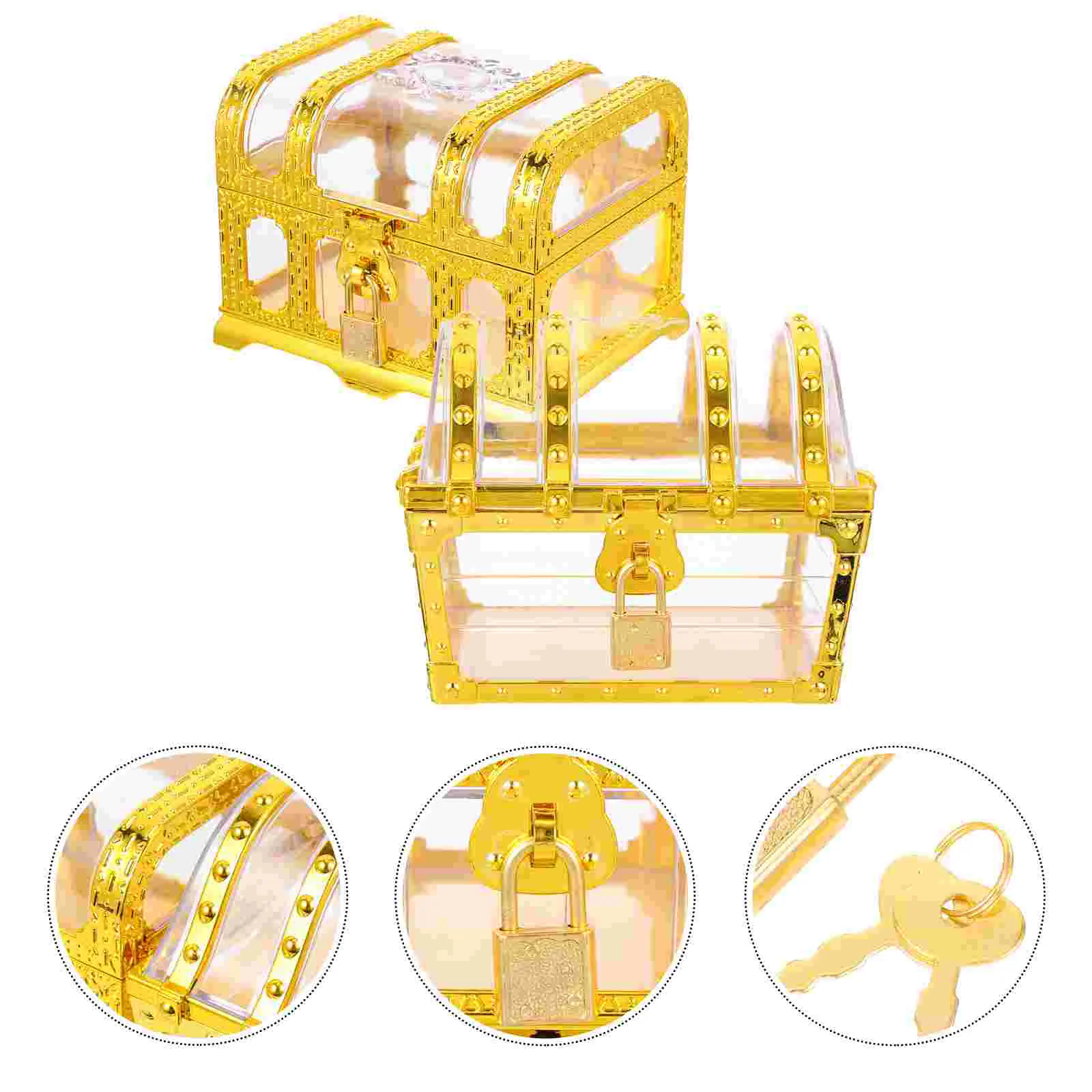 

2 Sets Lock Box Home Multi-functional For Kids Pirate For Kids For Kids Prizes