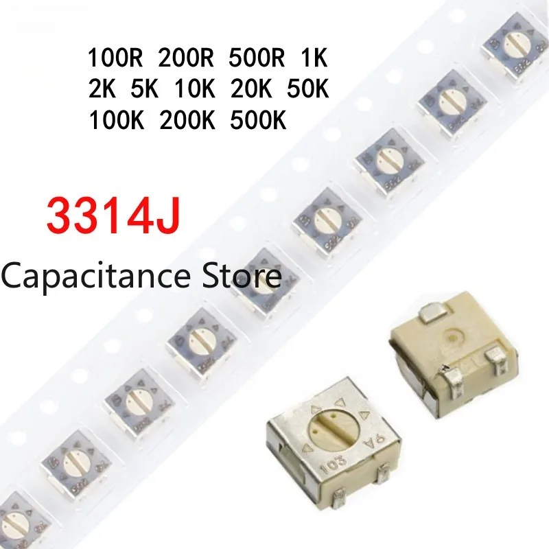 5 шт. высокоточный регулируемый резистор 3314J-1-103E 502E