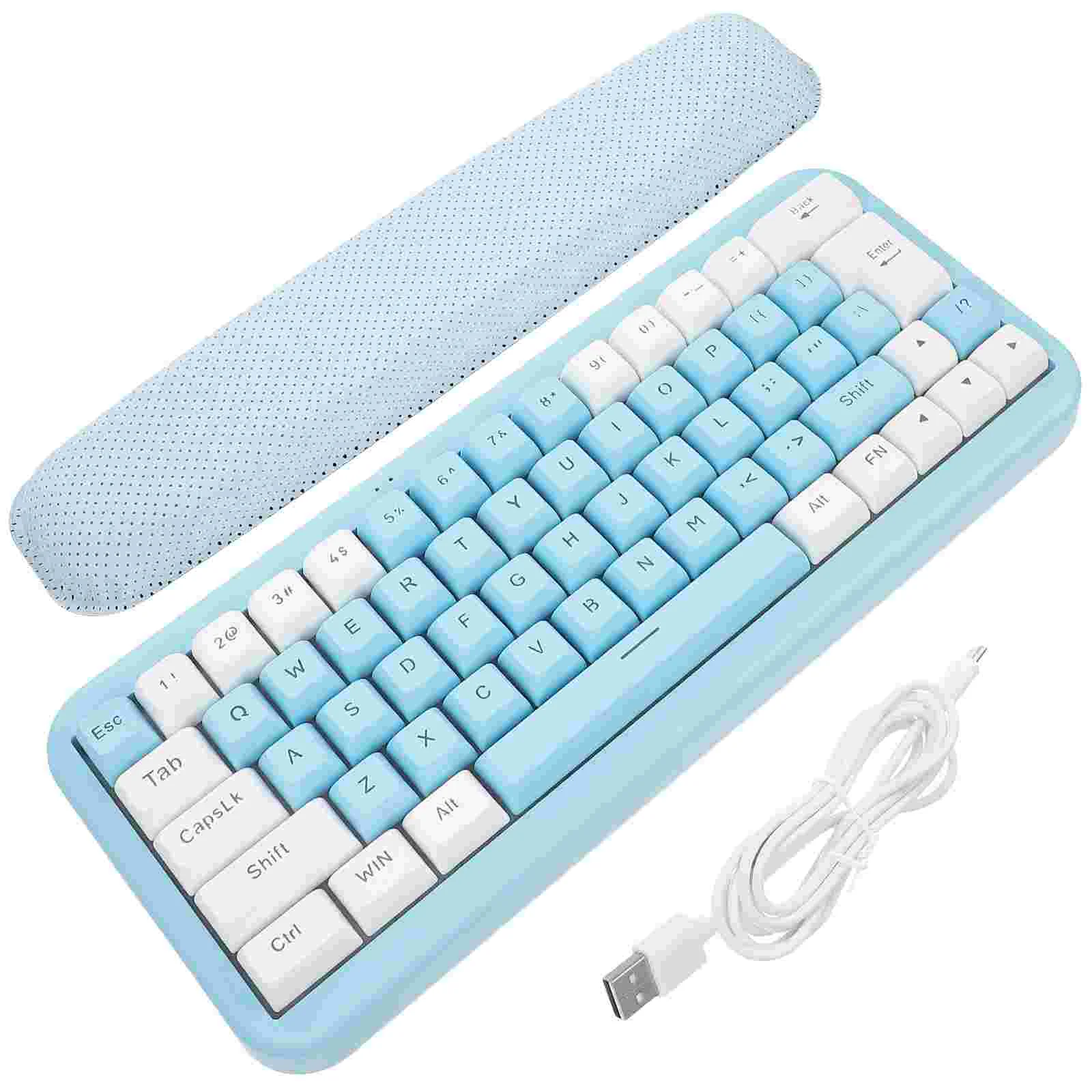 

Keyboard Wireless Computer Backlit Cordless Electronic Desktop Compact Office Pc Membrane Led Gamer Work Portable Silent Laptop