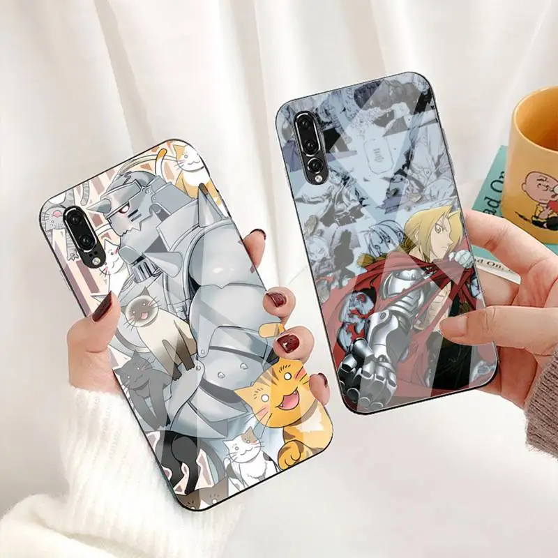 

Full Metal Alchemist Brotherhood Phone Case For Huawei P30 P20 P10 Lite Honor 7A 8X 9 10 Mate 20 Pro Tempered Glass