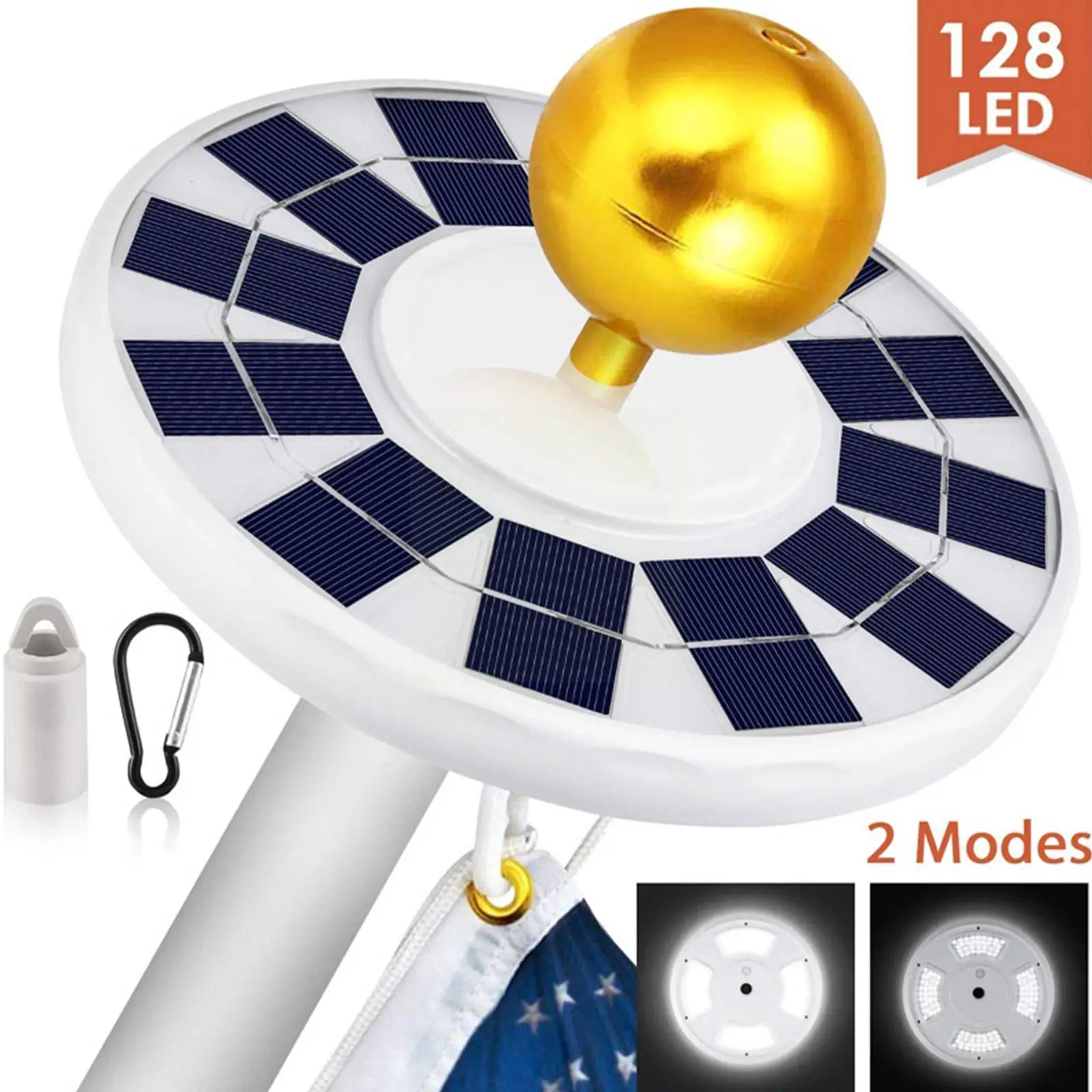 

Outdoor Flag Pole Lights Solar Powered, Waterproof Solar Flag Pole Lights 128 Led Downlight Umbrella Light For Most Flag Po H1t0