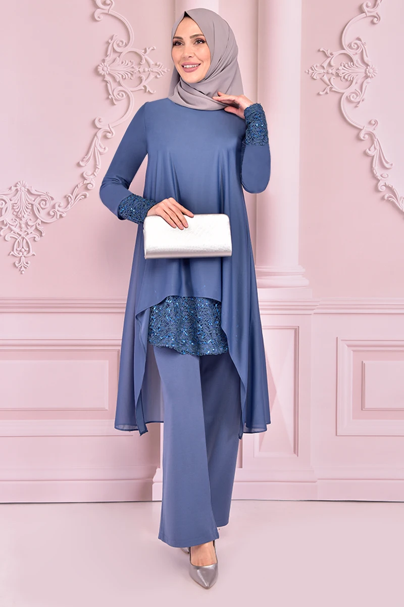 

Chiffon Kombin Blue ASM2162