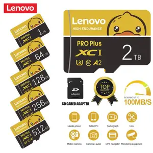 Lenovo Class10 2TB Memory Card Smart Micro TF SD Card 1TB TF SD Flash Memary Card 4K 128GB Free Adapter Gift For UAV Camera