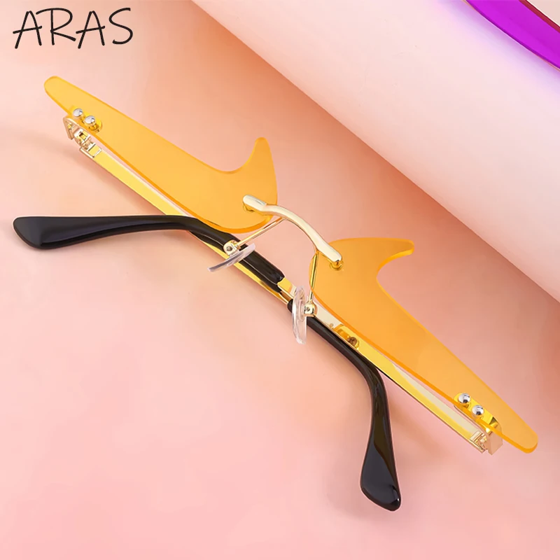 

Trendy Irregular Rimless Sunglasses Women Men 2022 Luxury Brand Fashion Frameless Sun Glasses Female Unique Eyewear UV400 Unisex