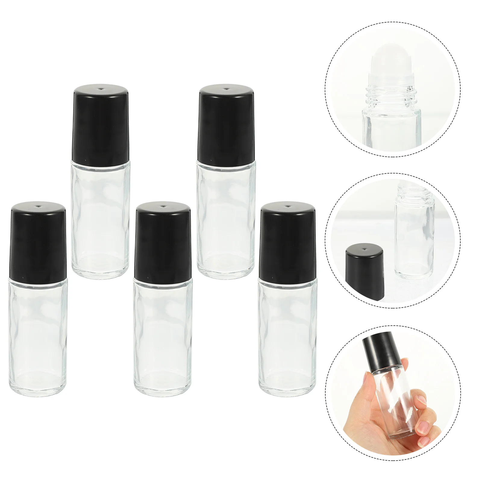 

Bottles Roller Roll Bottle Oil Perfume Essential Empty Aromatherapy Lip Deodorant Travel Container Refillable 30Ml Holder Gloss