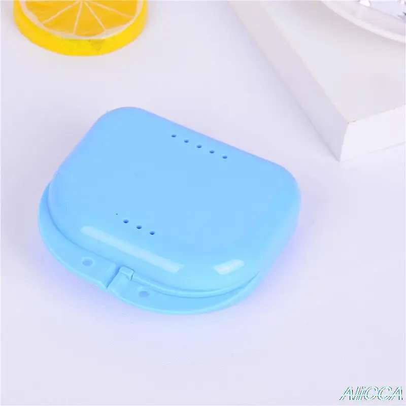 1pc Dental Orthodontic Retainer Denture Storage Box Case Mouthguard Container |
