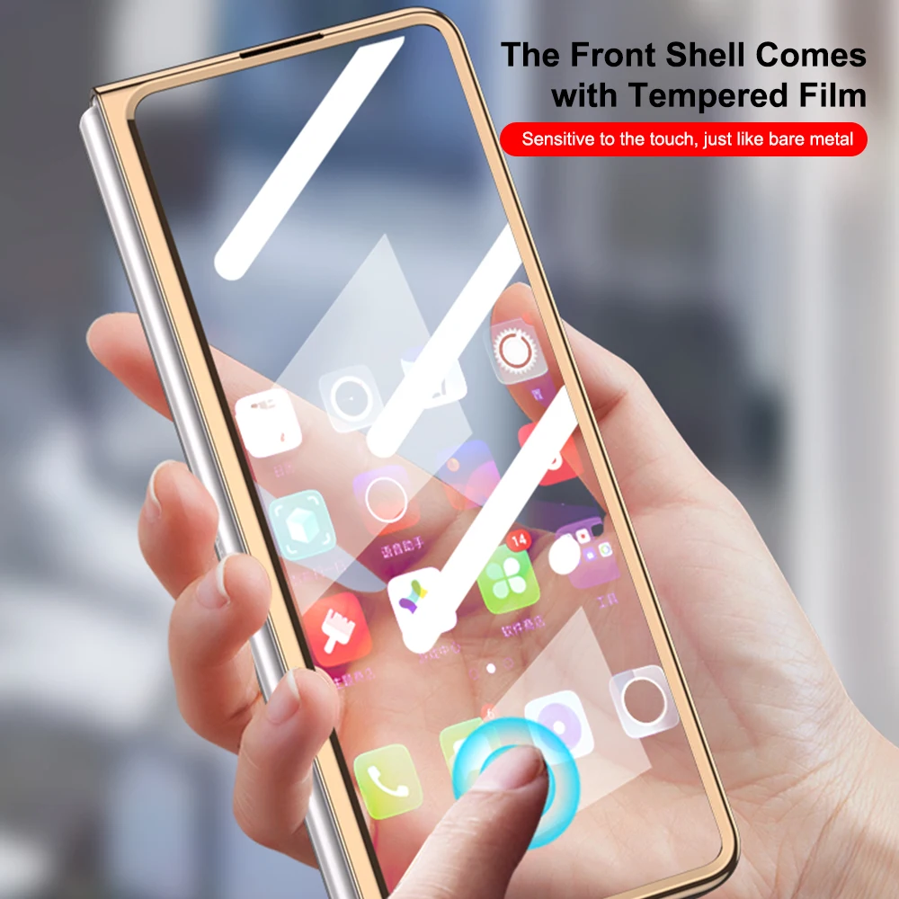 W22 Samsung Folding Screen Phone Case Galaxy Z Fold 3 5G 360°All-Inclusive Electroplating Cover Samaung Galaxy Z Fold 3 5G Cases