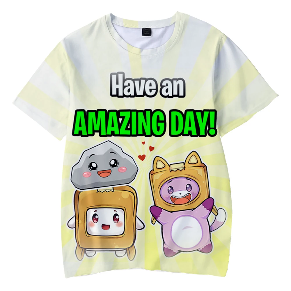 

Lankybox 3D Prints Children T-shirts Fashion Summer Boys Girls Short Sleeve Tshirt Hot Sale Kids Casual Streetwear Clothes