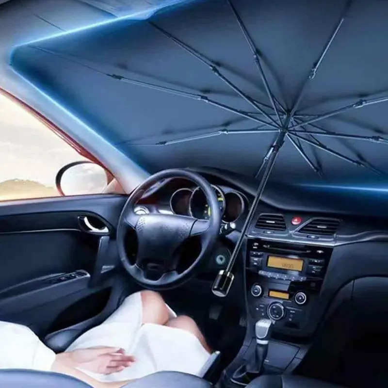 

Автомобильный зонт от солнца, ветрозащитный зонт, солнцезащитный козырек для переднего окна автомобиля, солнцезащитные козырьки, термостойкий аксессуар для УФ-блока