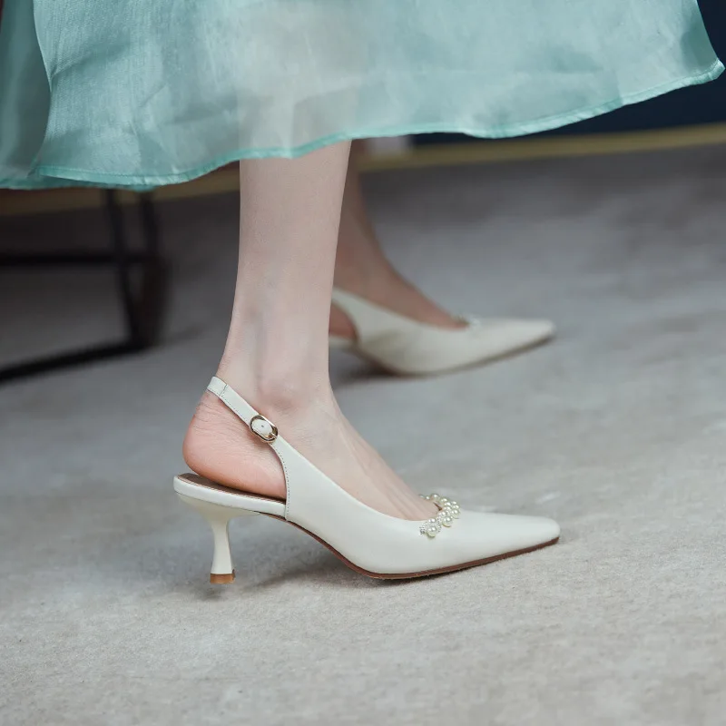 Сандалии Фиолетовые женские на высоком каблуке простые и универсальные туфли с