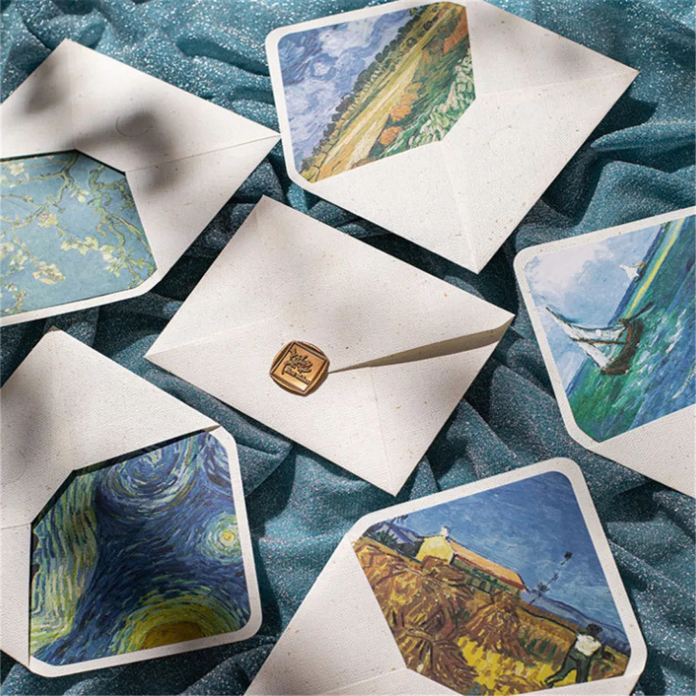 1pc Vintage Envelopes DIY Wedding Invitations Printing Lining Hemp Texture Letter Paper Bag Belly Band Gift Stationary - купить по
