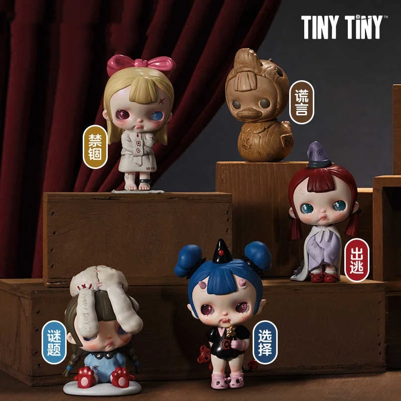 Фото Новая оригинальная Tinytiny открывающаяся линия серии, новый персонаж, модель из ПВХ, милое украшение для стола, подарок-сюрприз, игрушки, подарок на день рождения №5