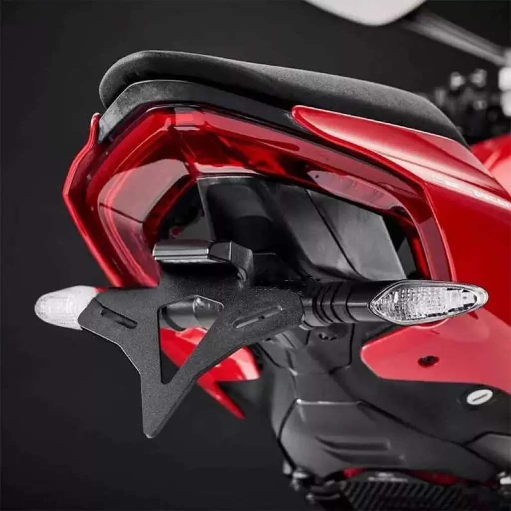 Фото Держатель лицензии мотоцикла для DUCATI Panigale V4 V4S Streetfighte V4 V2, хвостовой элиминатор, модифицированные стальные аксессуары для номерного знака №3