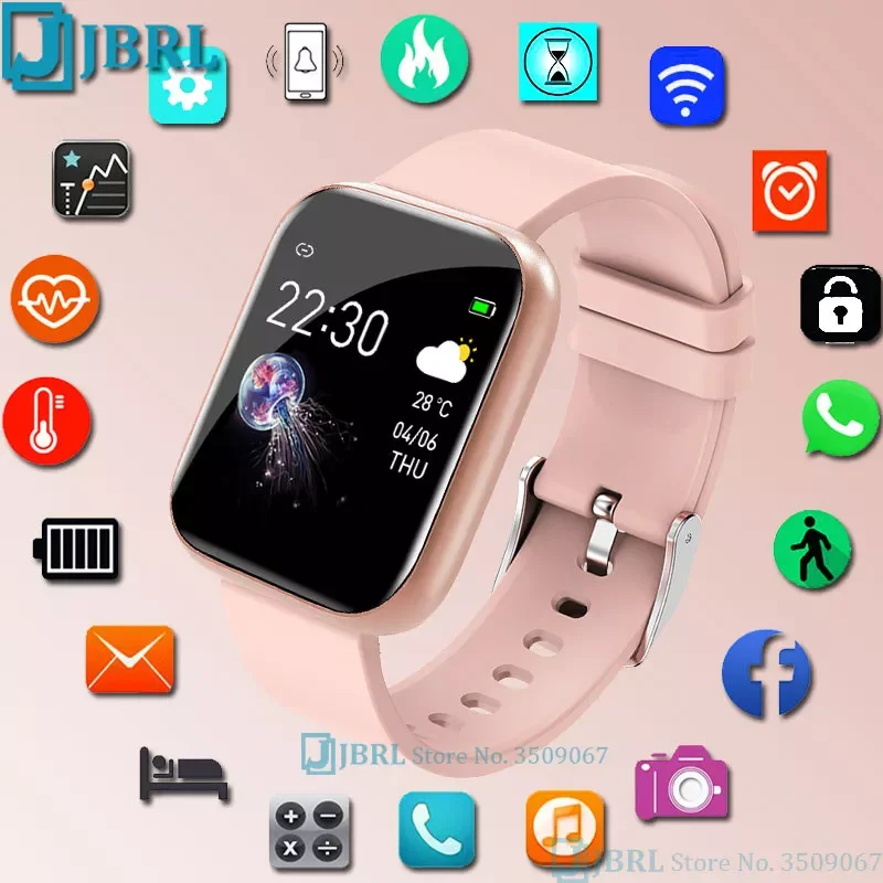 

2022New 2021 Kids Smart Watch Girls Boys Smartwatch Full Touch Children LED Smart Bracelet Android IOS Waterproof Fitness Tracke