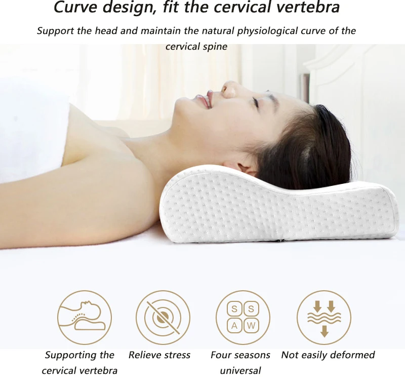 Подушка для сна подушка шеи из бамбукового угля с эффектом памяти Ортопедическая