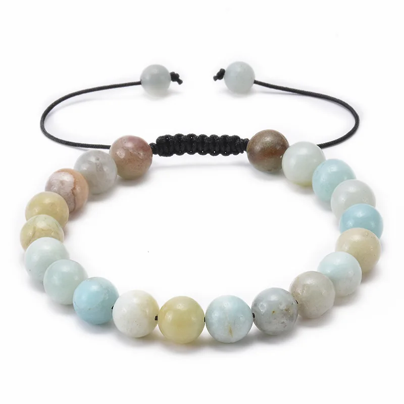

Bracelet For Men Women White Natural Lava Stone Tiger Eye 2022 New Beaded Yoga Bracelets for Men Women Elastic Rope Jewelry