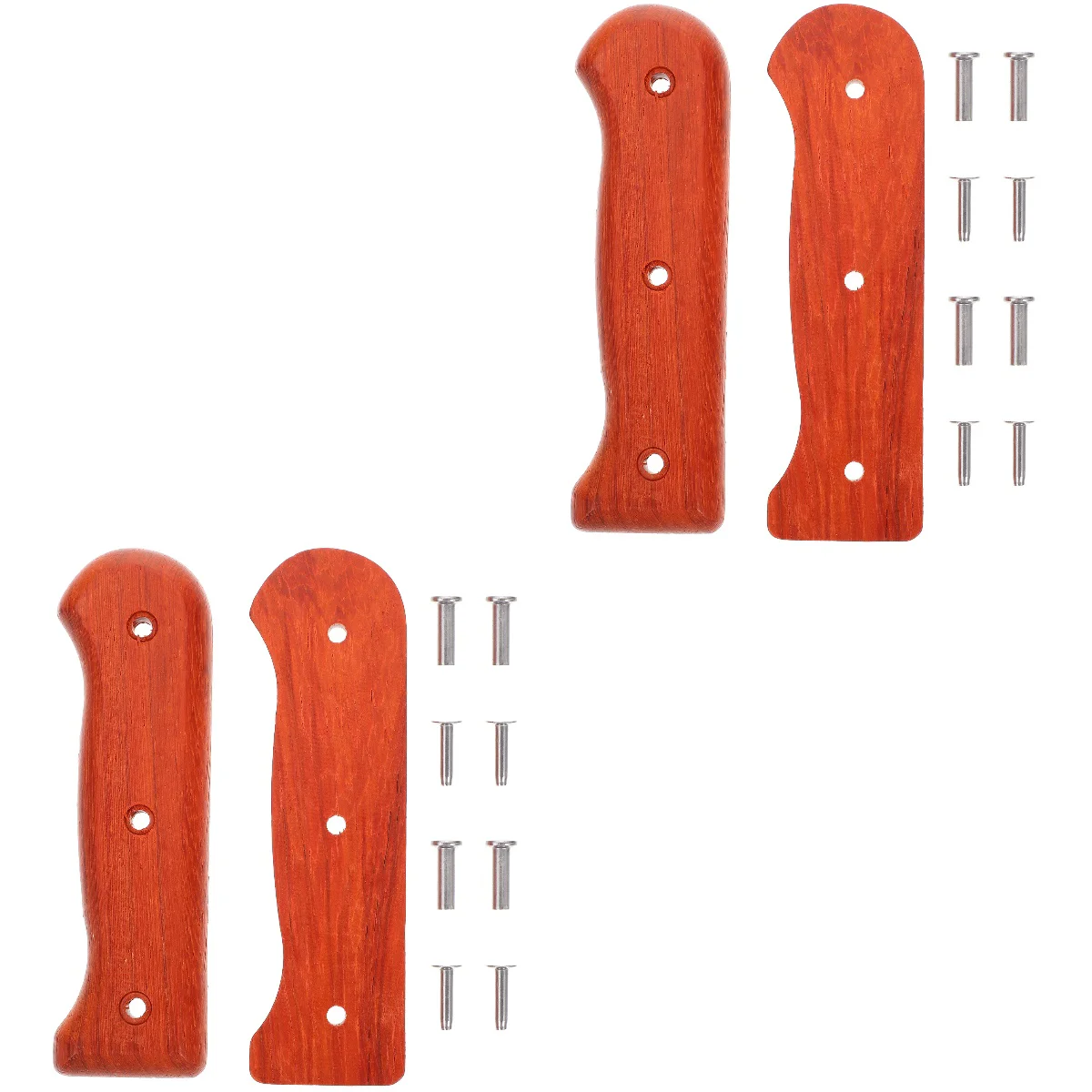 

2 Sets of Household Handle Wooden Hand Grip Replacement Grip