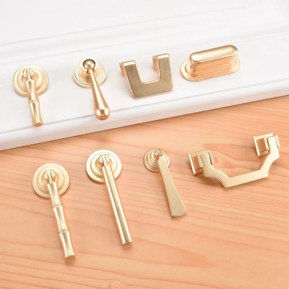 

Modern Minimalist Cabinet Drawer Handle Personality Round Pull Ring Ring Small Single Hole Bedside Table Door Handle Gold Knobs