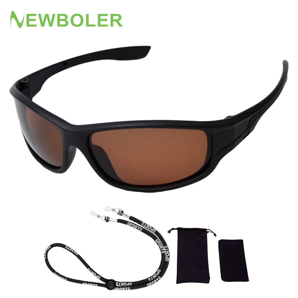 

Солнцезащитные очки NEWBOLER Мужские поляризационные, ночная версия, для спорта на открытом воздухе, вождения, велоспорта, UV400, коричневые и желтые линзы