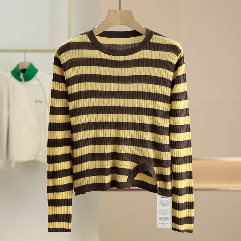 Xking [Hang * Qin] Удобная тонкая секция с шерстяной полосой вязки ~ Зимняя одежда 2024