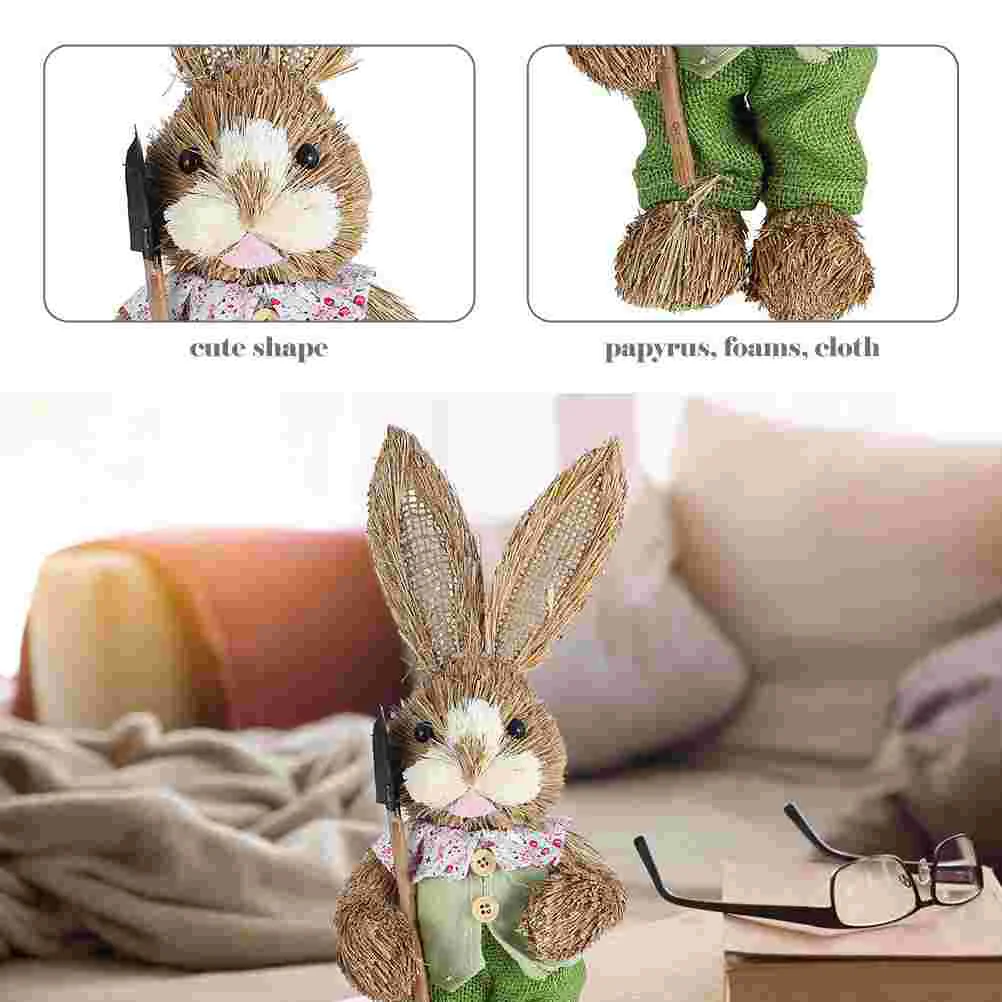 Пасхальный кролик Декор Украшение Очаровательная статуя Декоративный фестиваль