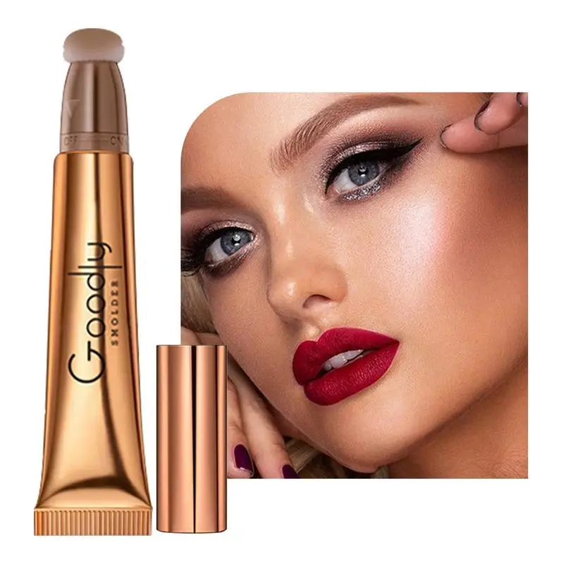 

Face Liquid Blush Natural Cream Cheek Eye Tint Multi-use Cushion Applicator Stick For Contour Blush Highlighter Brighten Cheeks