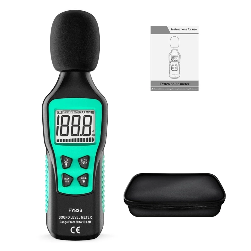 

Decibel Meter Sound Level Reader 30-130dB(A), Handheld Sound Noise Meter with Backlights Alarm Digital Noise Meter