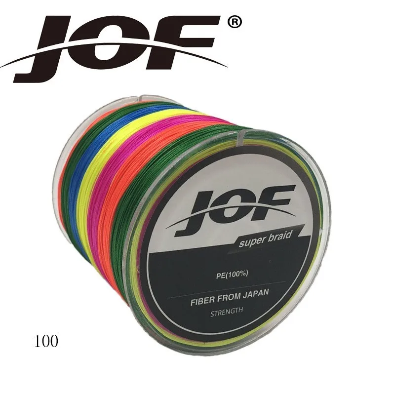 

JOF Fishing Gear 8 Braided Pe Vigorous Horse Colorful Fishing Line 100 Meters Anti-Biting Line Fishing Line Pesca Sunglasses