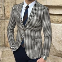 mens blazer shakira wedding groom tuxedo summer casual suit houndstooth ropa hombre