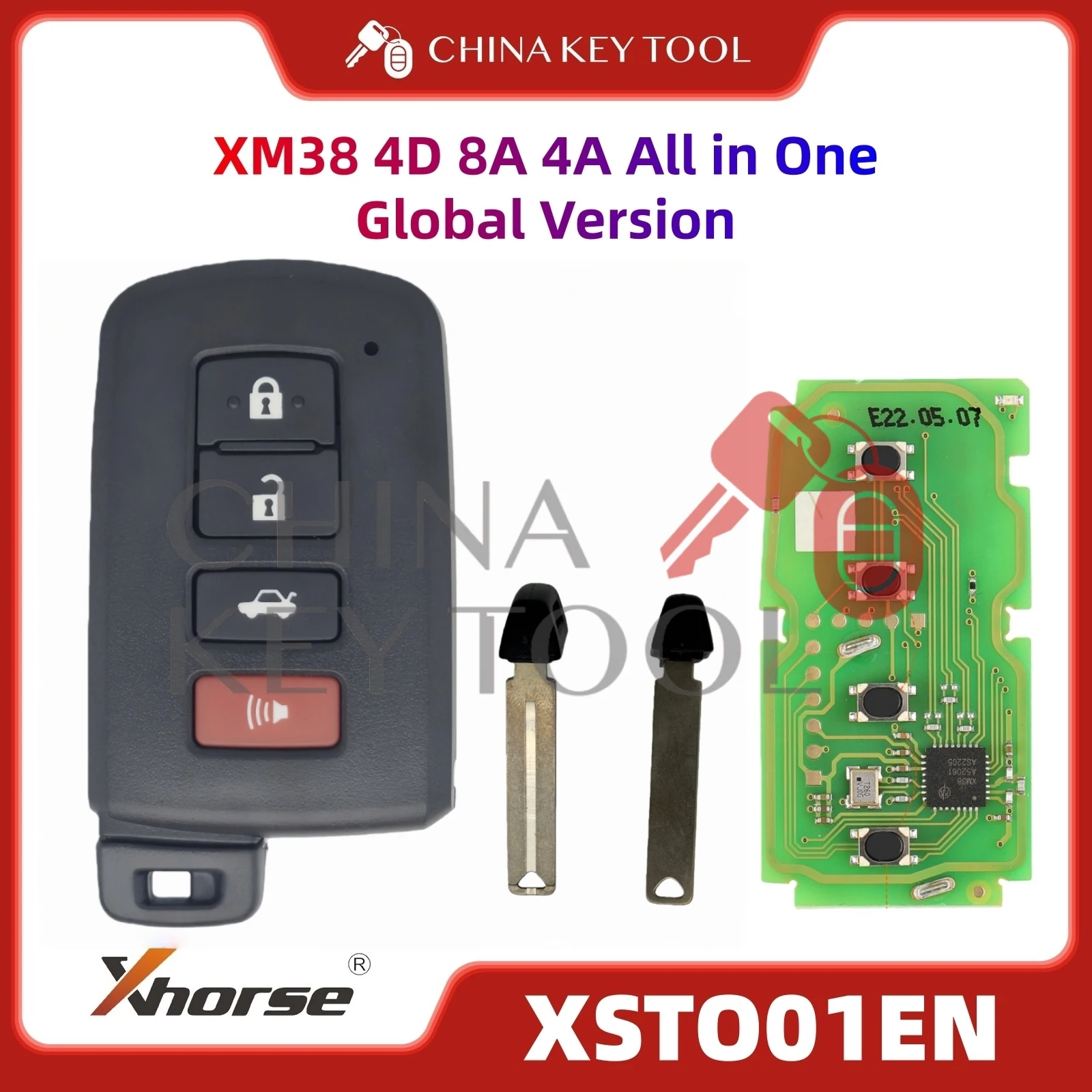 

1 шт. Xhorse XSTO01EN глобальная версия для Toyota XM38 Smart Key 4D 8A 4A «все в одном» с логотипом для VVDI Поддержка обновления