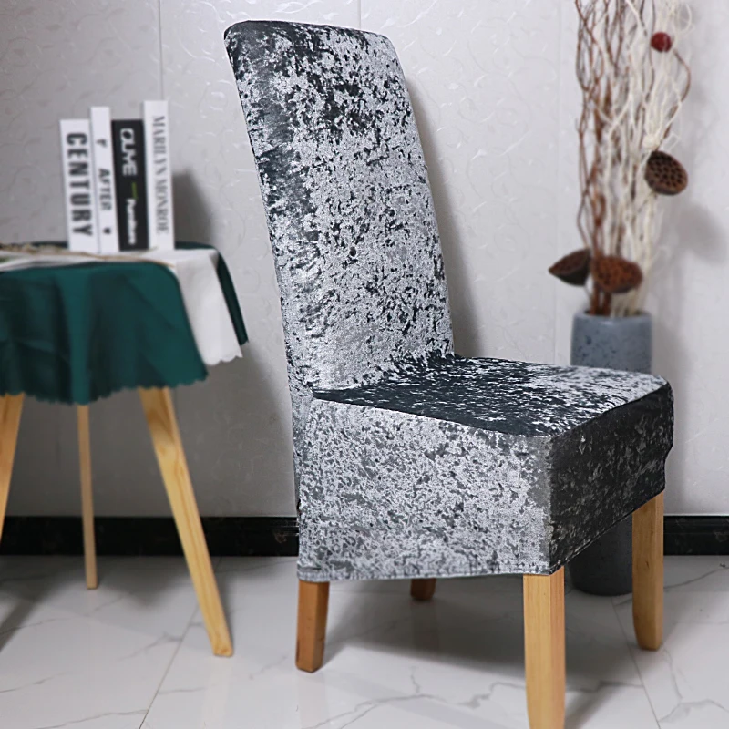 Декоративная чехол на стулья Jacquard Extra Large XL для обеденного стула с растяжимым эластичным материалом на длинную спинку.