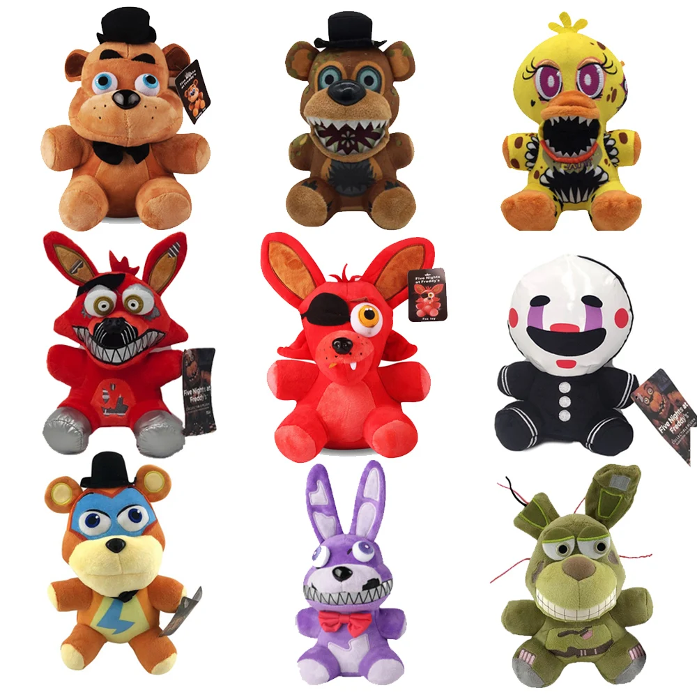 

FNAF плюшевые игрушки фотокси клоун Бонни Животные Мягкие плюшевые куклы кавайные рождественские подарки для детей на день рождения