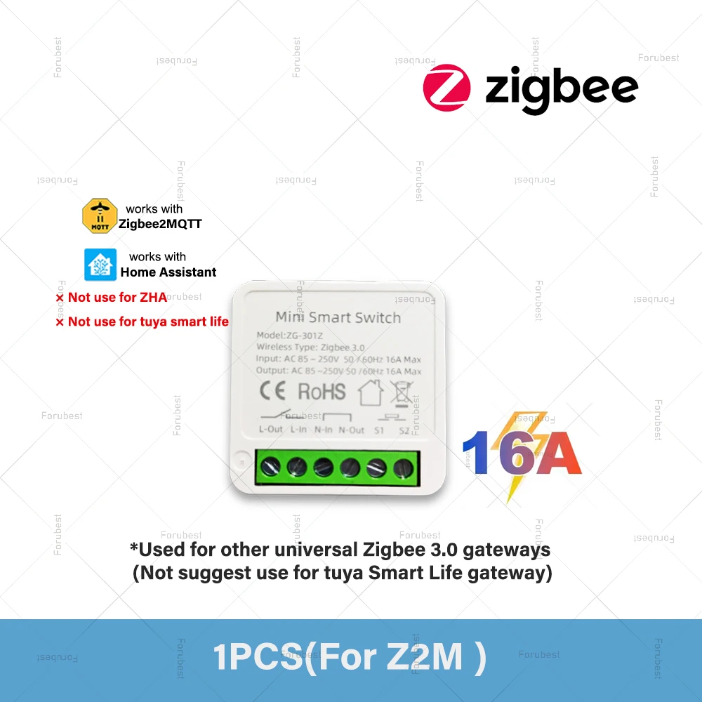 

Мини-выключатель Forubest ZigBee 16А