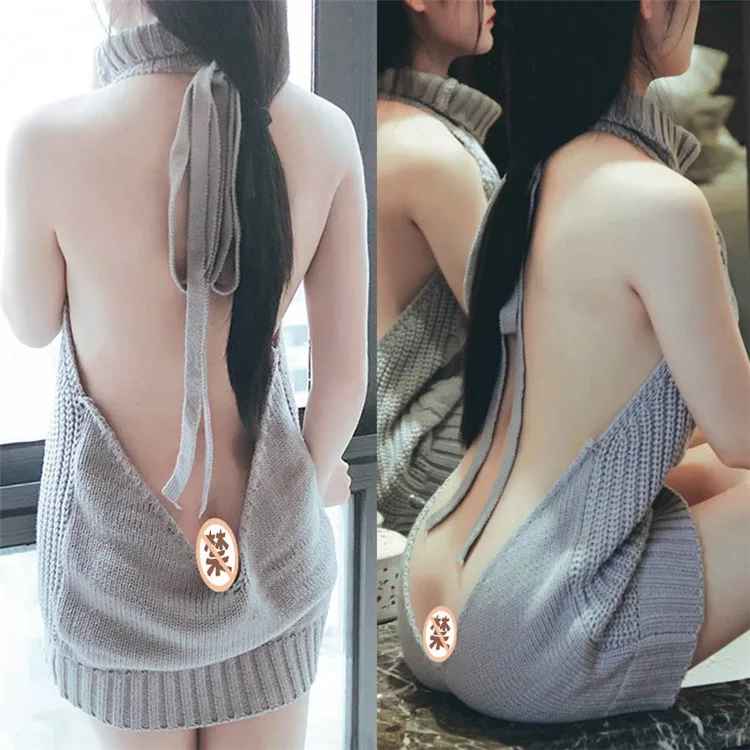 

Сексуальное нижнее белье, очень соблазнительный свитер без рукавов с открытой спиной