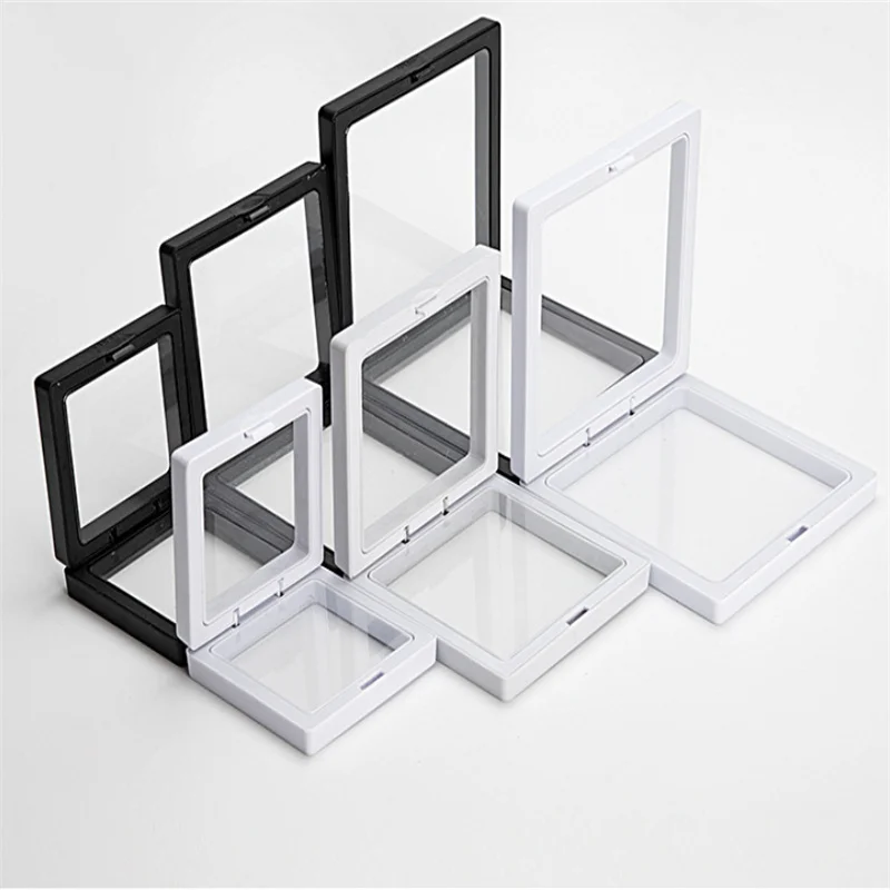 

10PCS Film Jewelry Holder Display Case Protect Brooch Coin Gems Storage Box