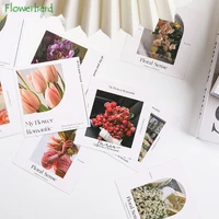 45pcs cards postcards flower bouquet message confession greeting card blessing card four season gift flower card thank you cards