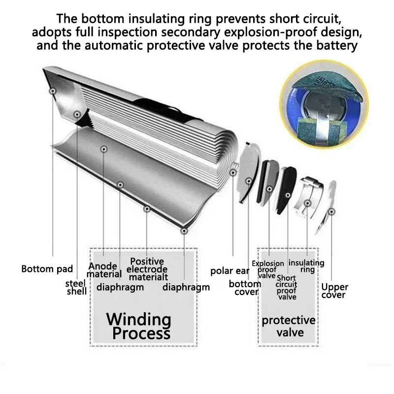 Аккумуляторная батарея 18500 Bateria Recarregavel