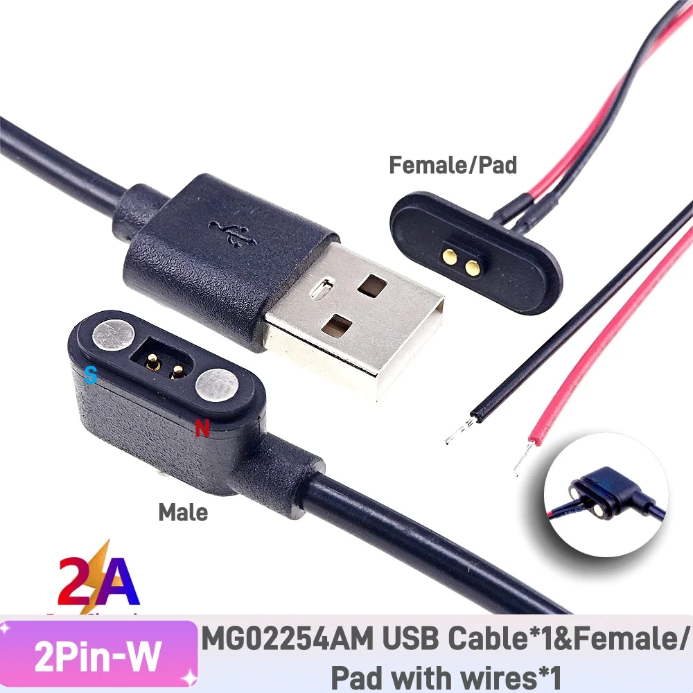 

1 пара магнитных разъемов Pogo Pin 2 3 4 6 контактов 2A водонепроницаемый Pogopin «папа-мама» 2,54 мм USB Type C подпружиненный кабель питания постоянного тока