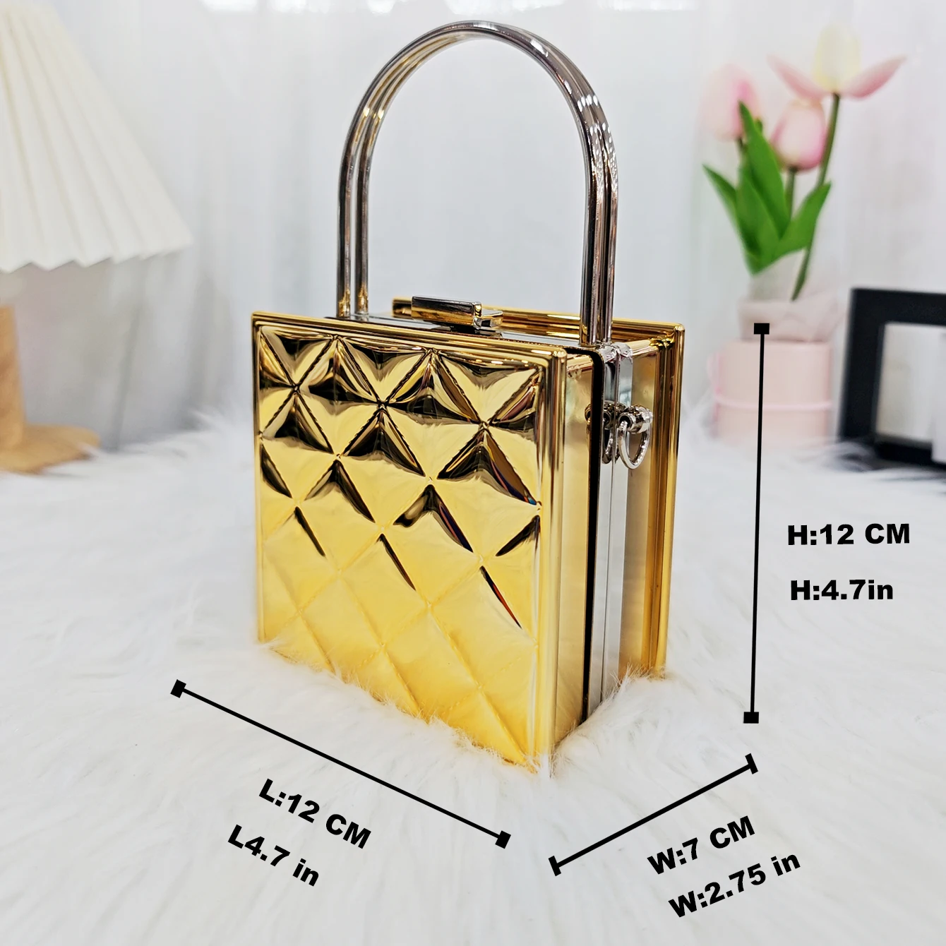 Градская светоотражающая мини-сумка квадратной формы клетчатый узор новинка в