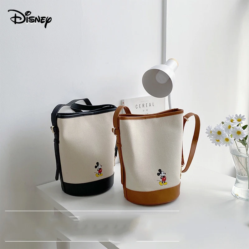 Женские сумки на плечо Disney Повседневная Дамская сумочка-мешок с мультяшным Микки
