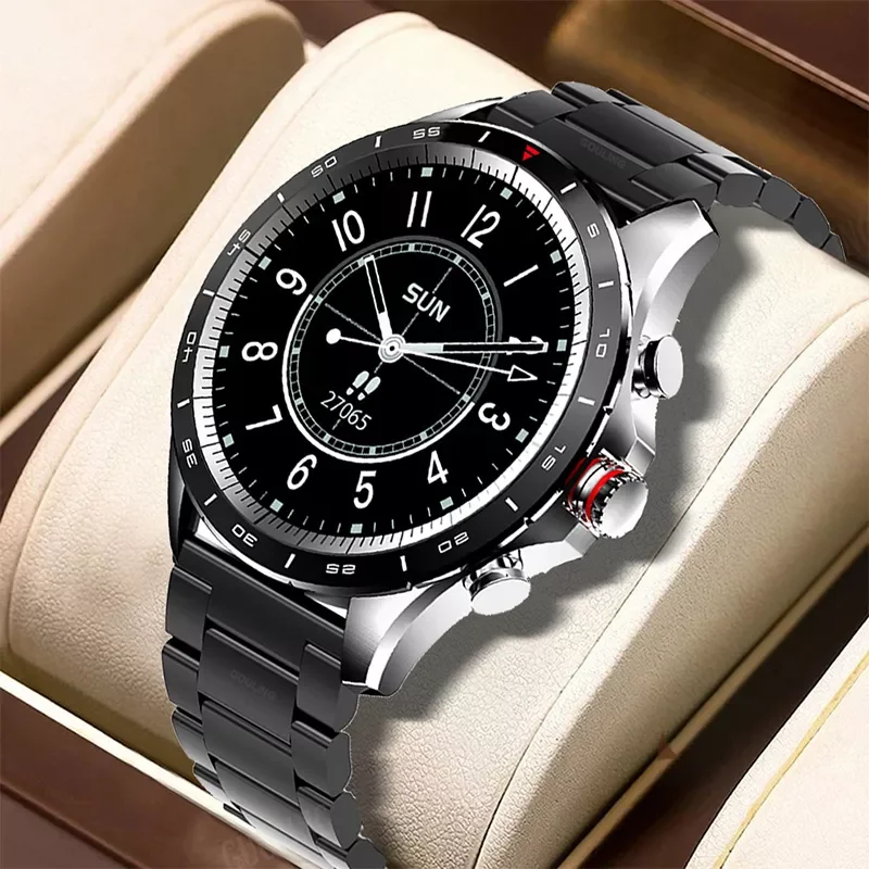 

2022 New Men Health Smart Watch 1.32inch 360*360HD Pixel Display Screen Sport Fitness Tracker Bluetooth Music Men Smartwatch+box