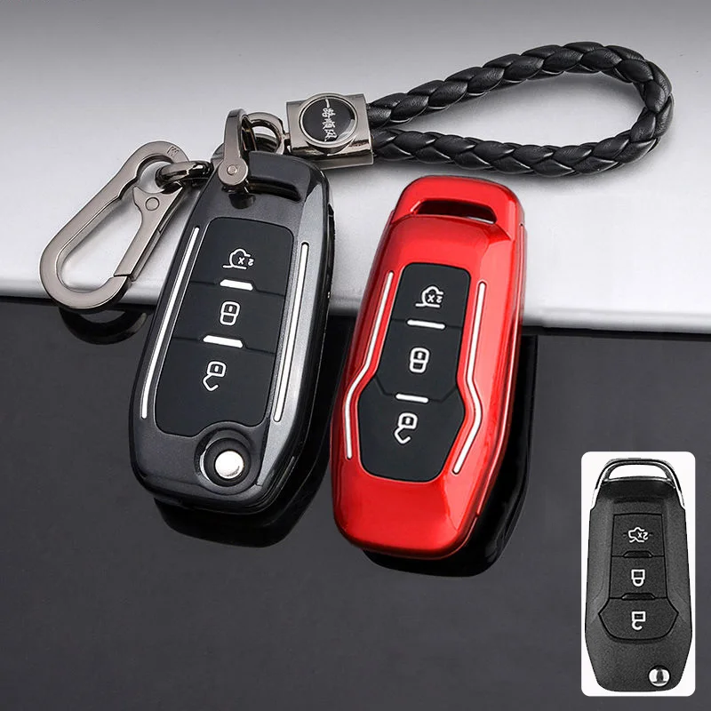 

New ABS + Silicone Full Cover Car Key Case for Ford F150 F250 Fusion Mondeo S-max Edge Ford Edge Remote Key Protect Shell