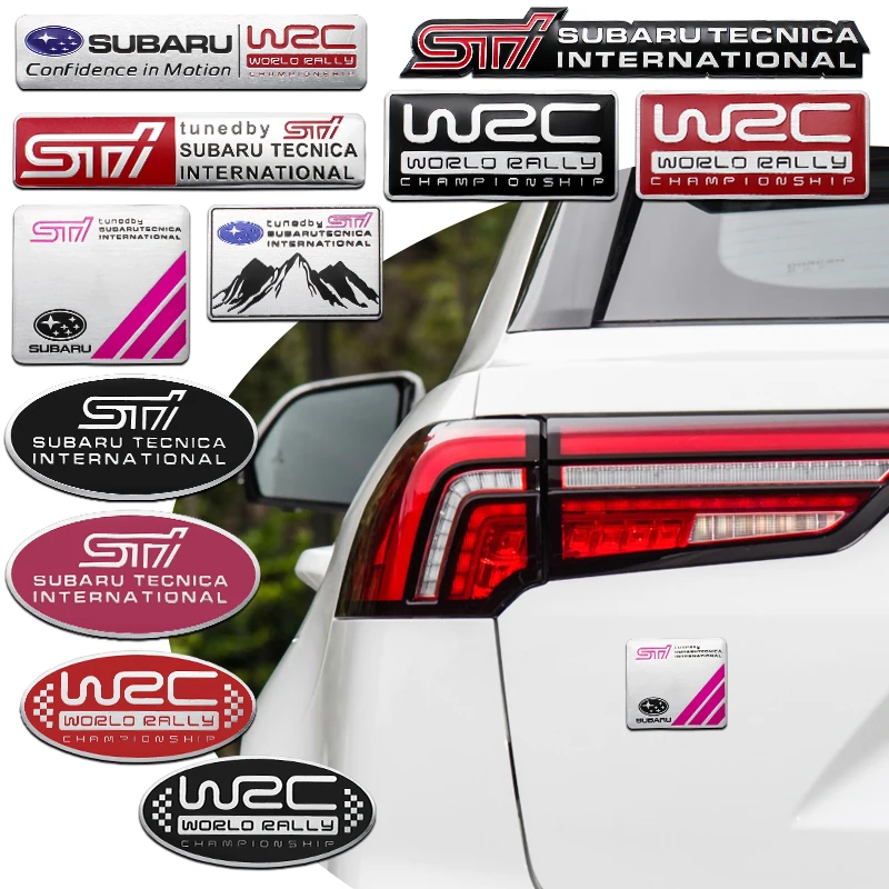 

Aluminum Car Front Bumper Auto Door Stickers For Subaru Legacy Impreza XV BRZ VIZIV LEVORG Ascent Exiga Car Tuning Accessories