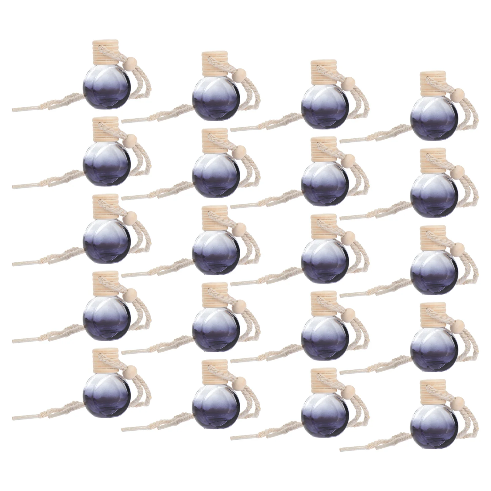 20 Pcs Perfume Bottle Essential Oil Car Perfumes Decorations Pendant Diffuser Cotton Rope Glass